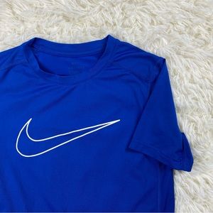 Nike Shirt Boys Fitted Dri-Fit Royal Blue Size Large